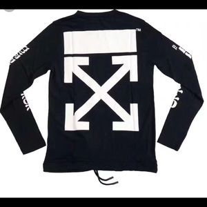 Off White Quoted Long Sleve Tee-Shirt